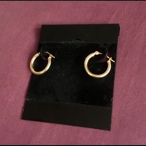 Gold mini hoop earrings